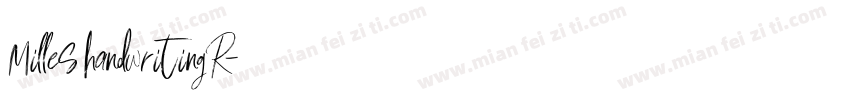 Milles handwriting R字体转换